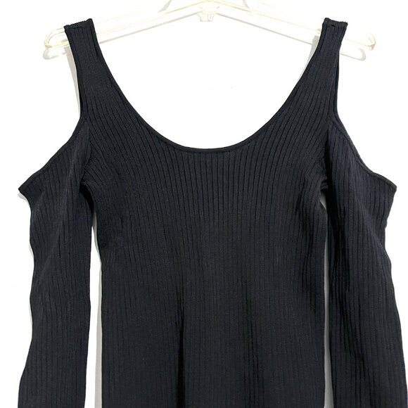 Intermix Jayce Ribbed Cold Shoulder Bodysuit - Picture 4 of 8